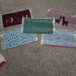 Colorful Graphic Ziploc Pouches Set